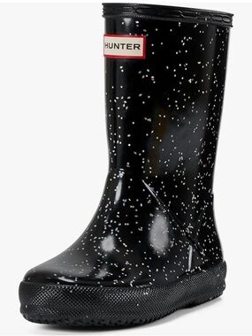 Hunter Boots Infant's First Classic Giant Glitter Rain Boot Black 8B/9GMedium US